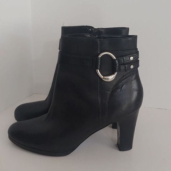 Lauren Ralph Lauren Black Myla Ankle Boots/Booties Women's Size 8B - Picture 3 of 11